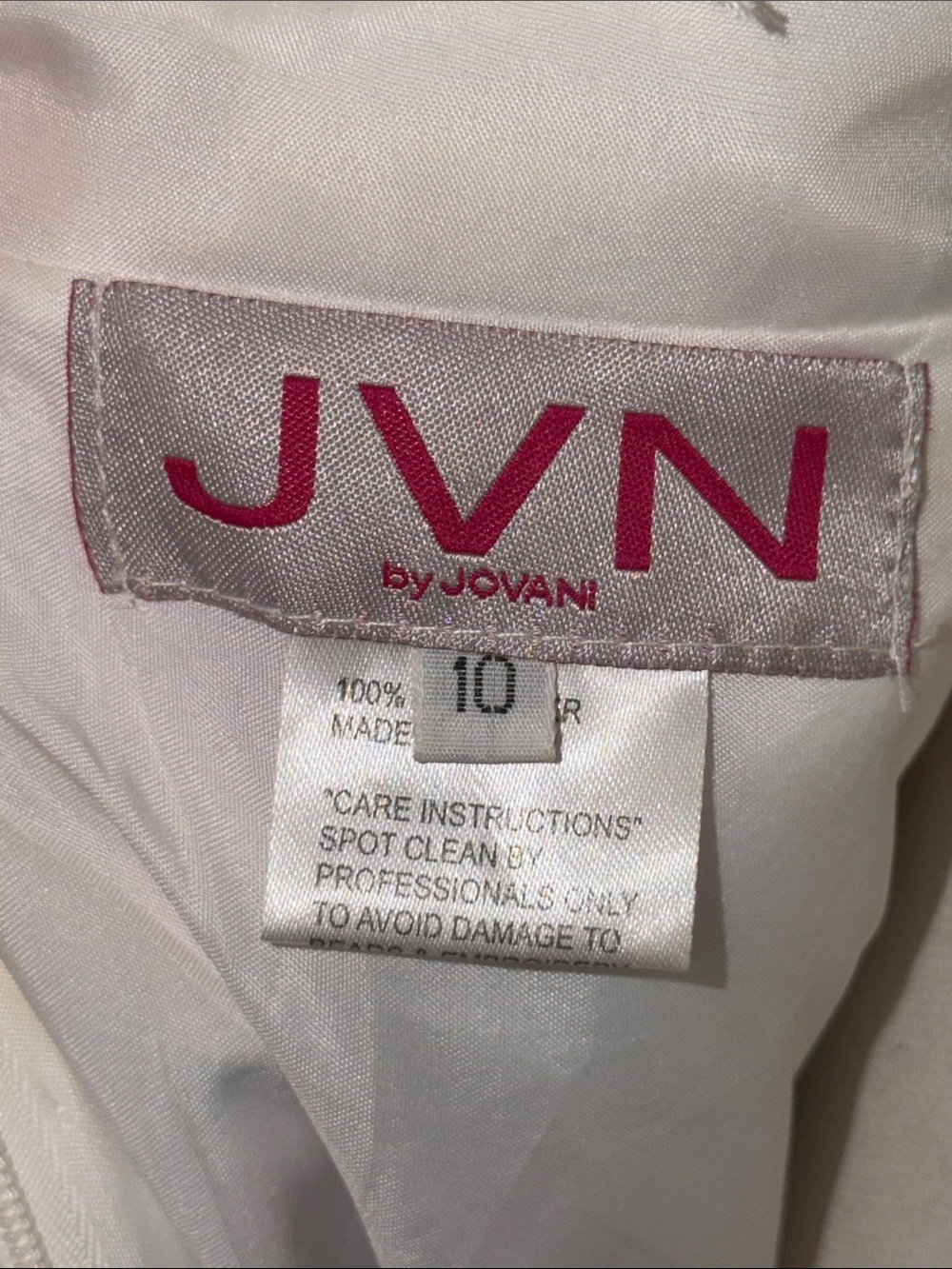 JVN Jovani Formal Gown Prom Dress Size 10 A-Line Long Gown Full Length - Picture 9 of 9